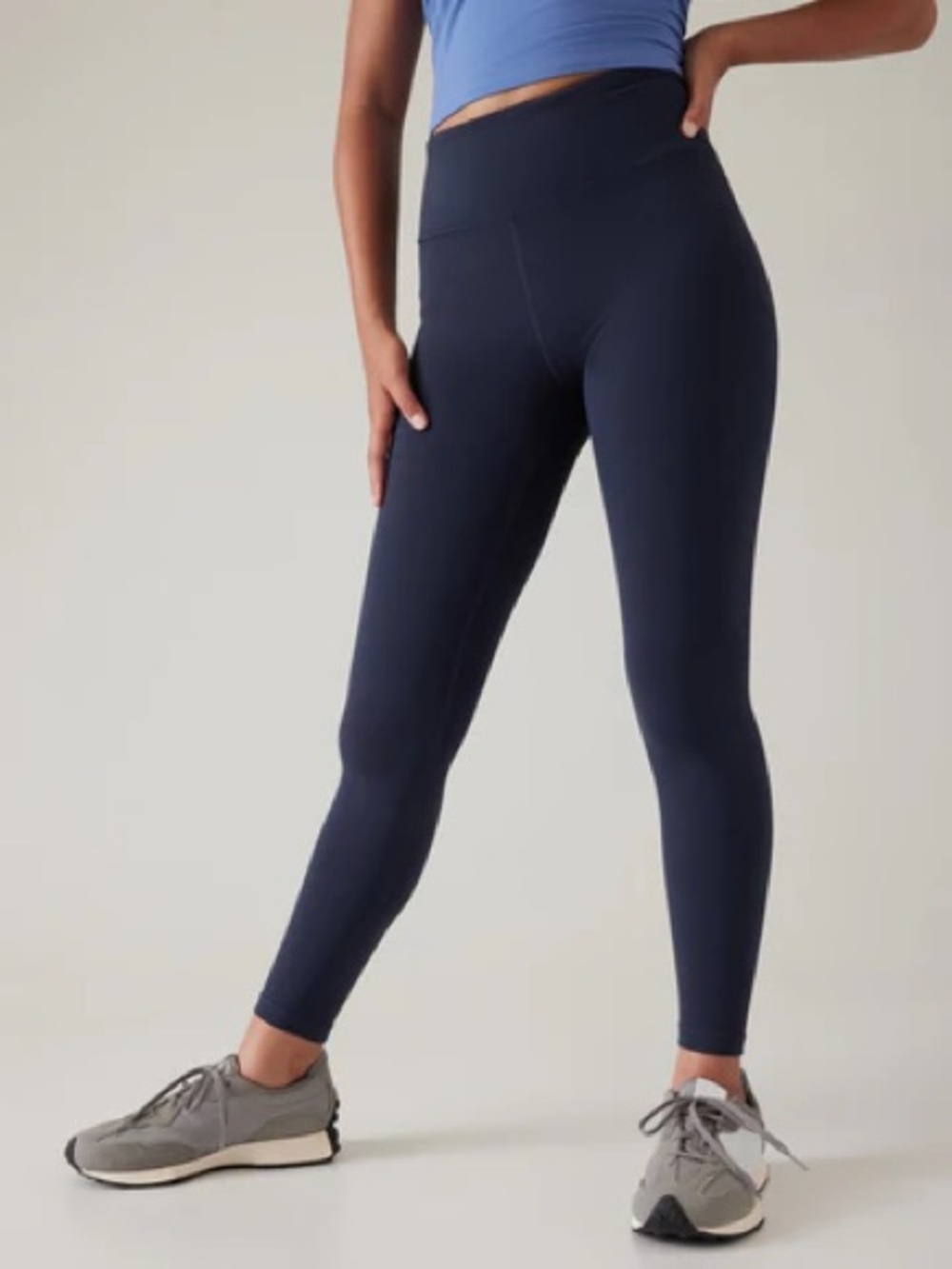 Athleta Navy Blue High-Waist Ultra High-Rise Chit Chat 7/8 Tight Active Leggings